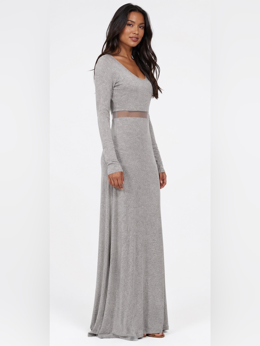 BCBGENERATION Grey Mesh Insert Dress Size XXS​​